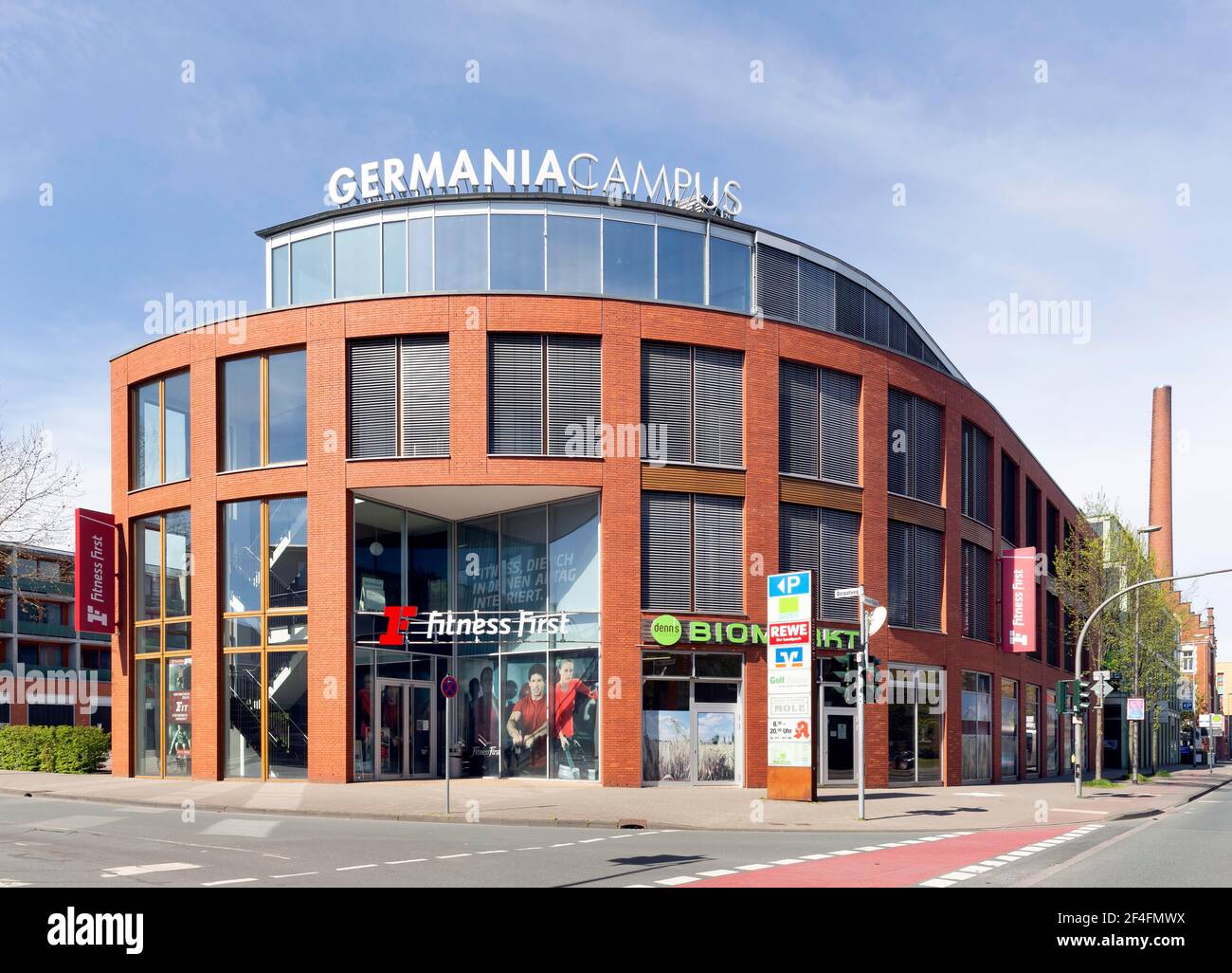 Germania brewery from 1898, today city quarter Germania-Campus with residential and commercial buildings, hotel, gastronomy, leisure and health Stock Photo