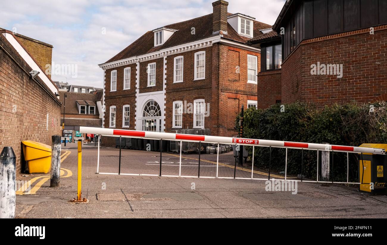Epsom London UK, March21 2021, Wetherspoon Pub Waiting To Re-Open 12 April 2021 after Coronavirus Lockdown Stock Photo
