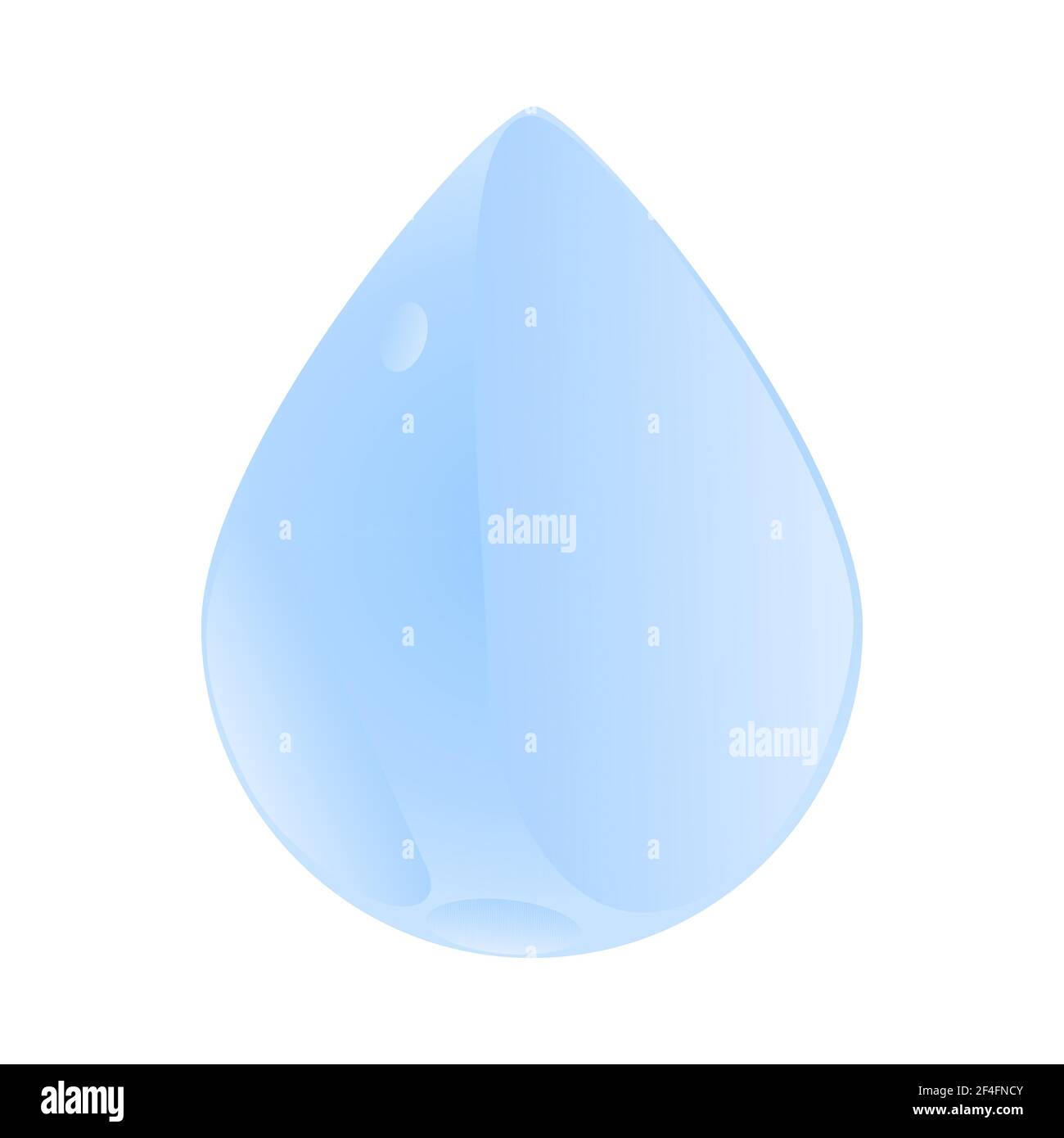 Blue water drop - icon on white background Vector Image