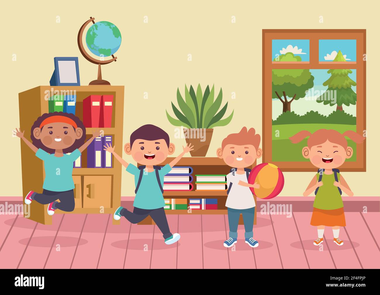 students children playing Stock Vector Image & Art - Alamy