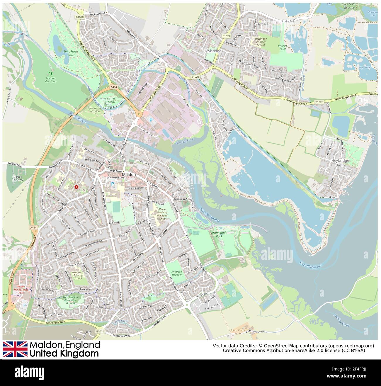 Map Of Maldon High Resolution Stock Photography and Images Alamy