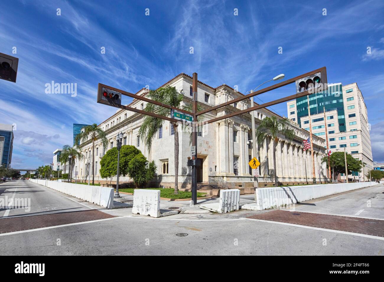 David W Dyer Federal Building and United States Courthouse designed by Carrere & Hastings architectural firm in Miami Florida USA Stock Photo
