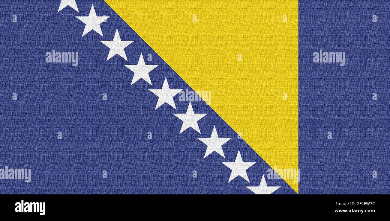 An illustration of the national flag of Bosnia and Herzegovina Stock ...
