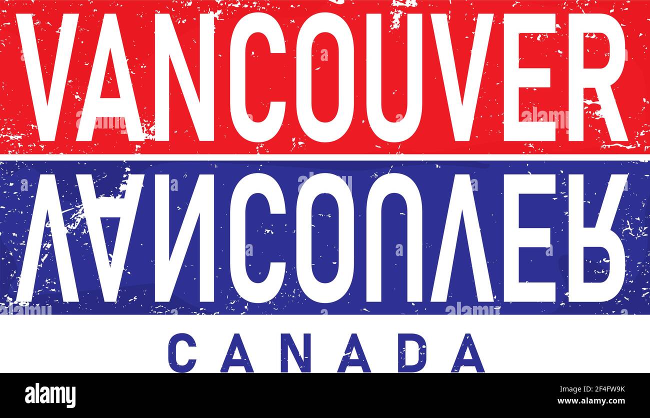 Vancouver Slogan 3D Effect, Illustration Graphic Vector. Stock Vector