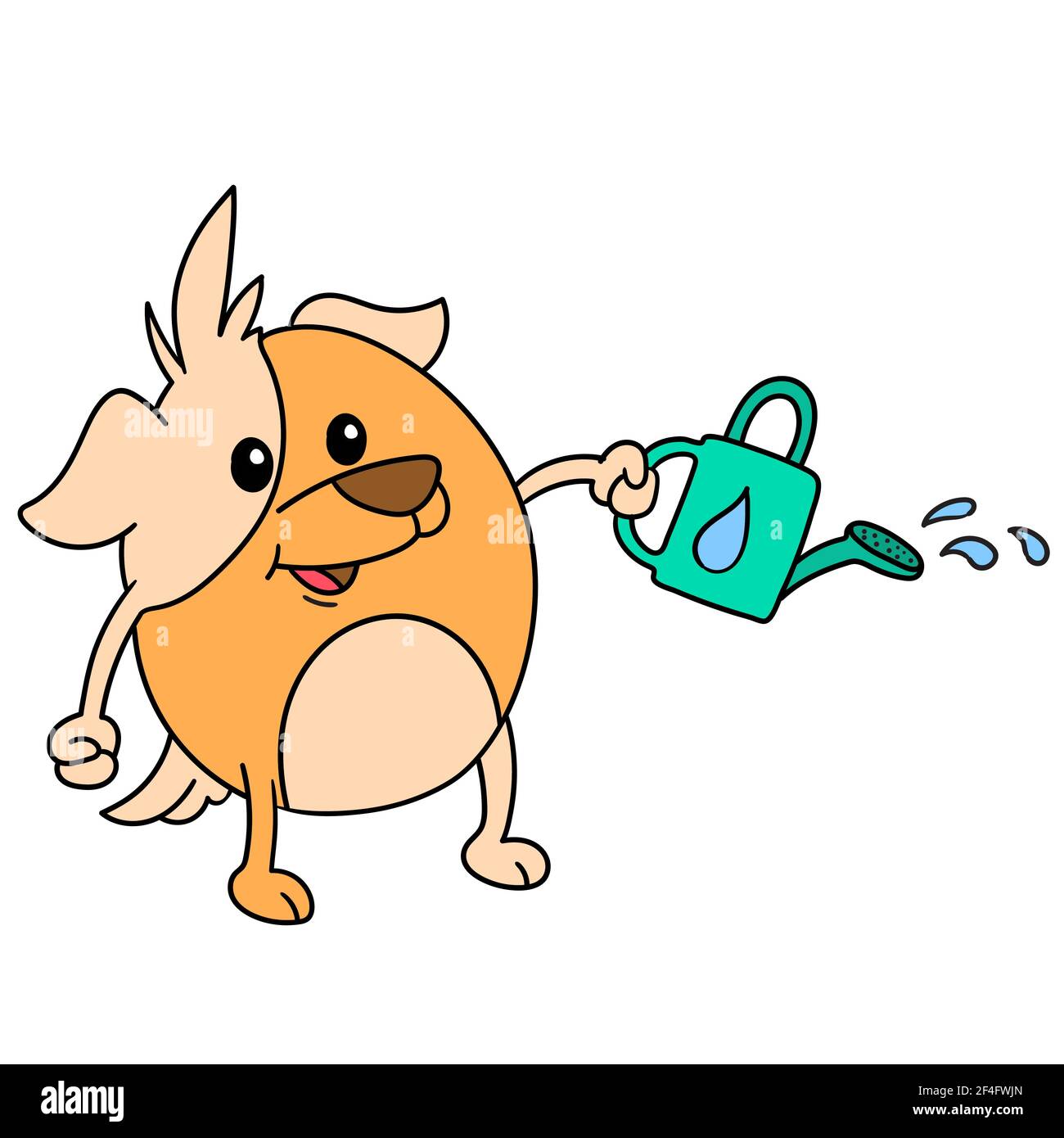 the dog watering pot Stock Vector Image & Art Alamy