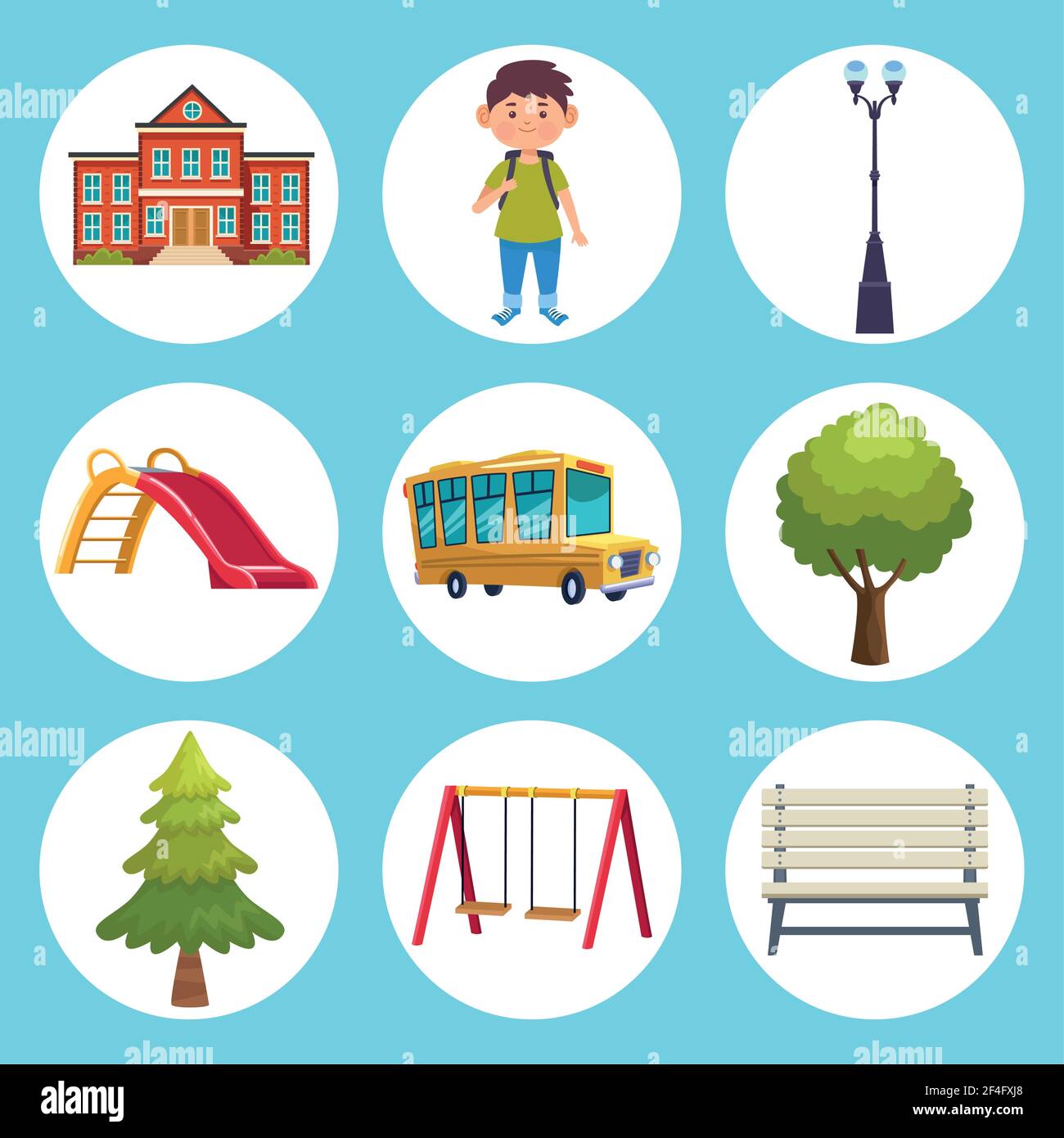 boy school icons Stock Vector Image & Art - Alamy