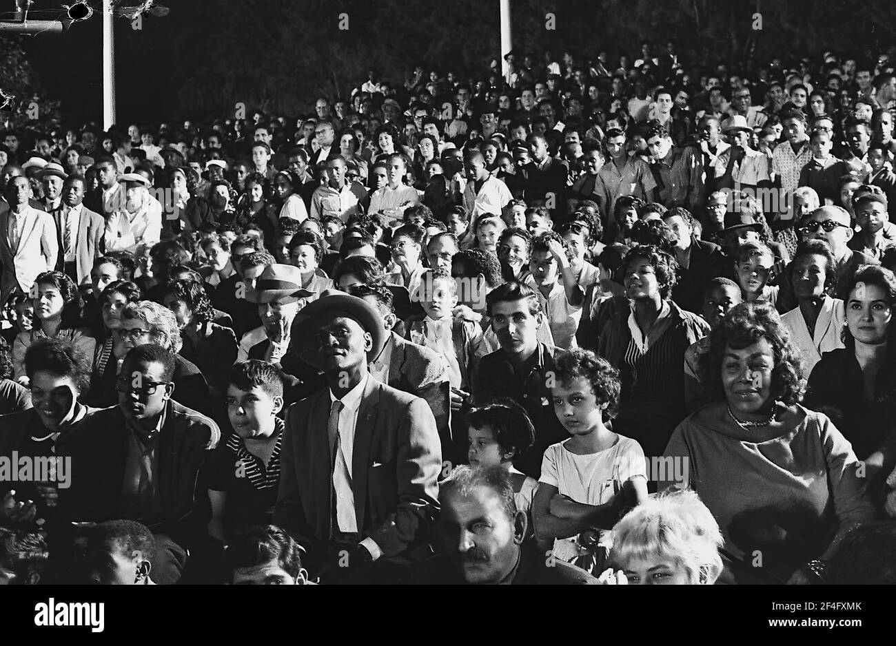 Crowd watching Miss Carnaval, Havana, Cuba, 1964. From the Deena Stryker photographs collection. () Stock Photo