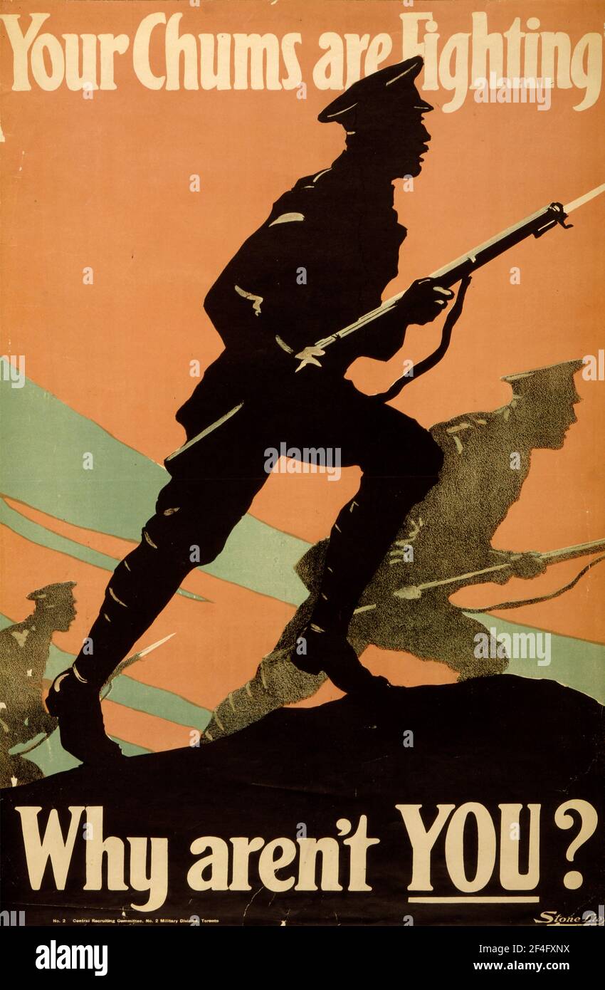 An american first world war recruitment poster for the army saying Your ...