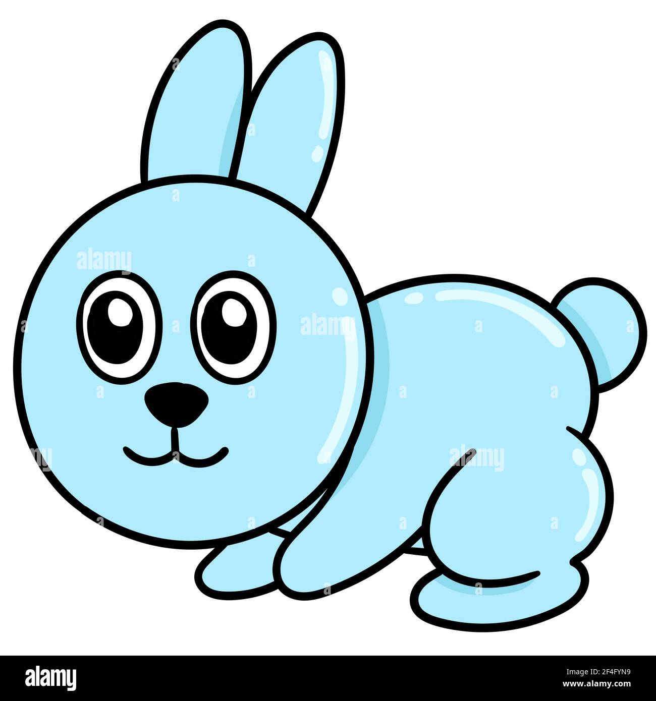 blue rabbit cartoon Stock Vector Image & Art - Alamy