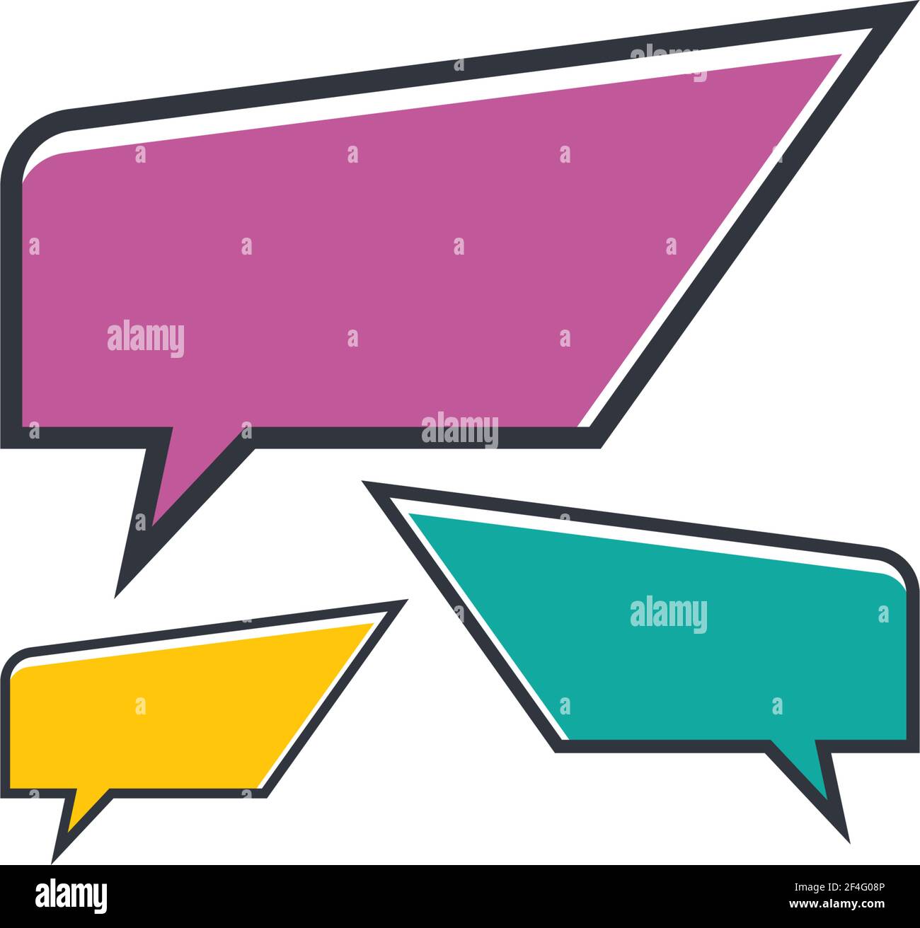 Speech bubble logo template vector icon illustration design Stock ...