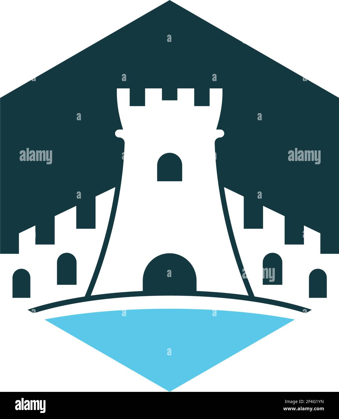Castle logo template vector icon illustration design Stock Vector