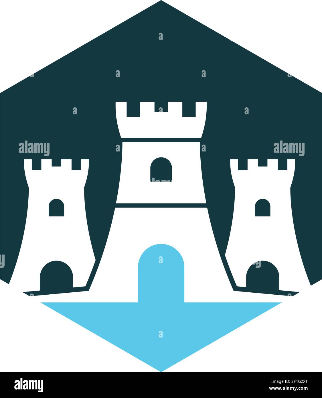 Castle logo template vector icon illustration design Stock Vector