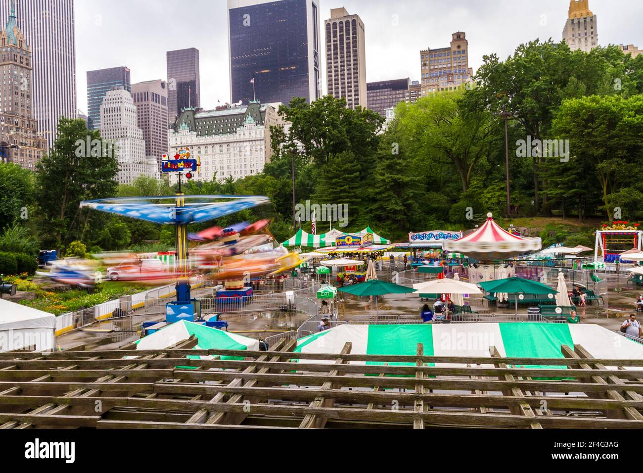 Victorian Gardens Amusement Park in Central Park Stock Photo