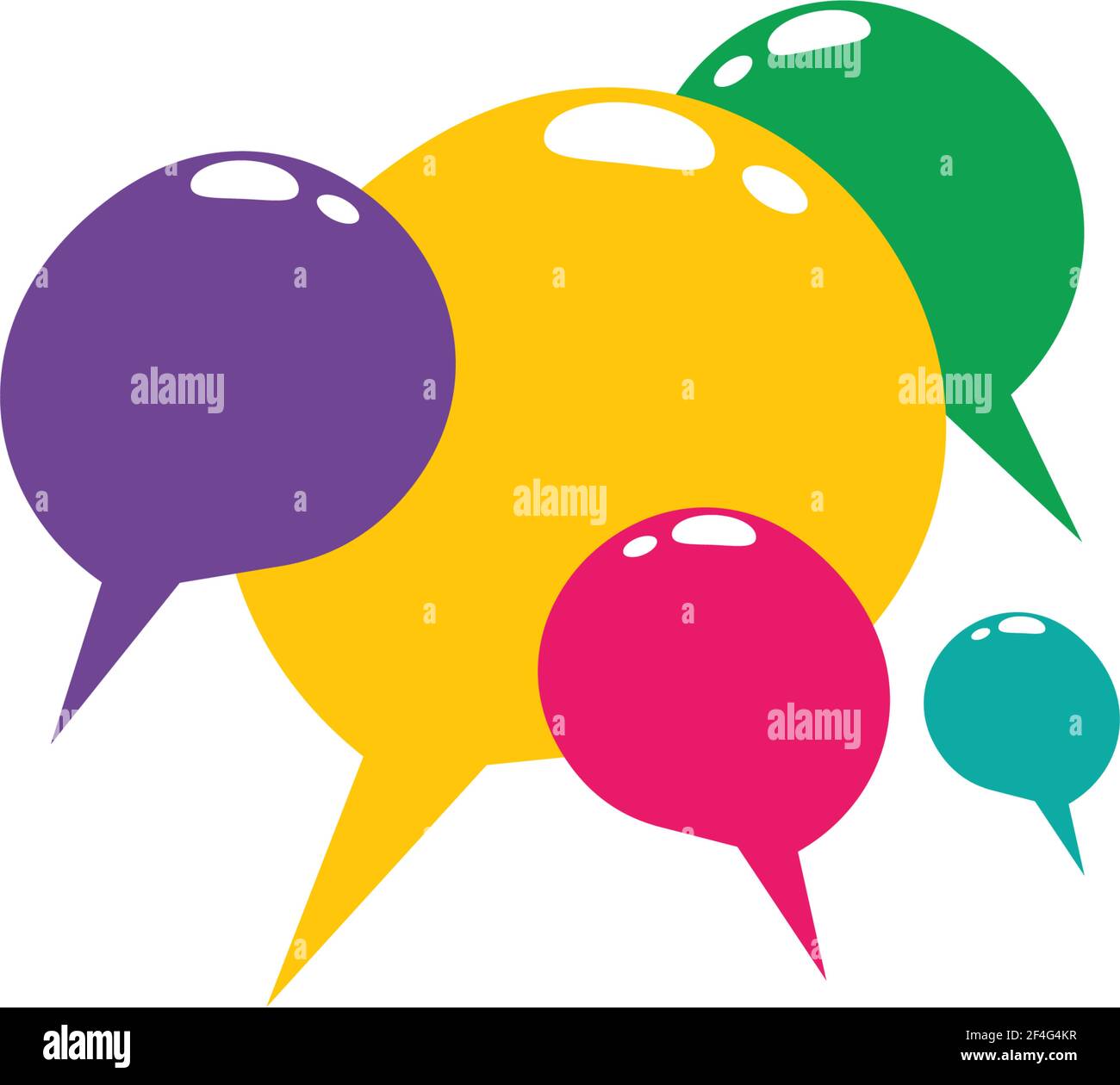 Speech bubble logo template vector icon illustration design Stock ...
