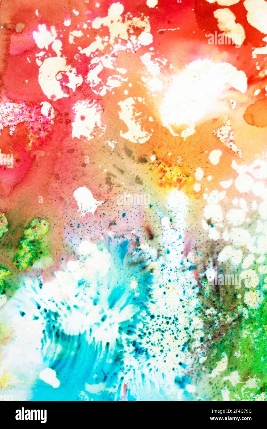 Watercolour Paint and Bleach Tie dye Effect for Background Stock Photo ...