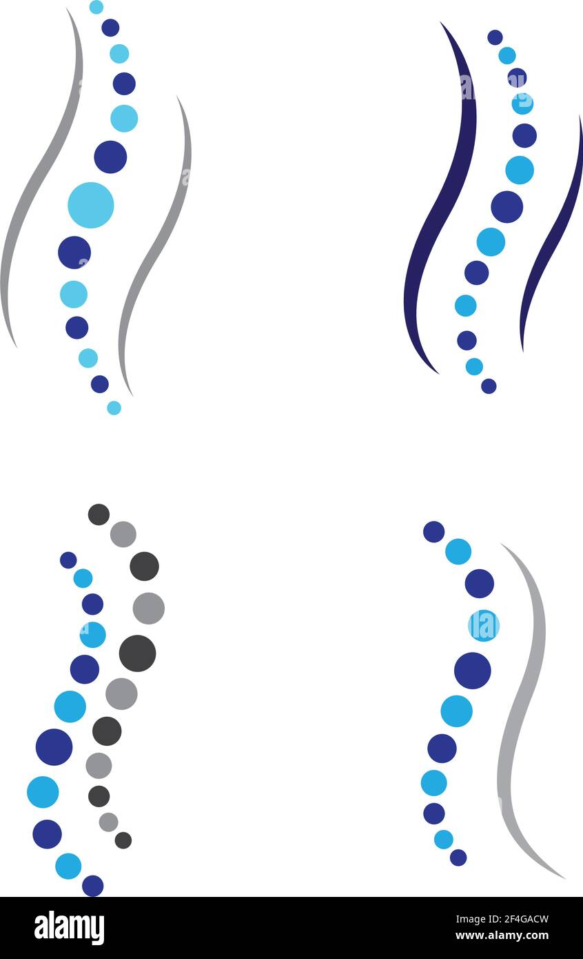 Spine logo template  vector icon illustration design Stock Vector