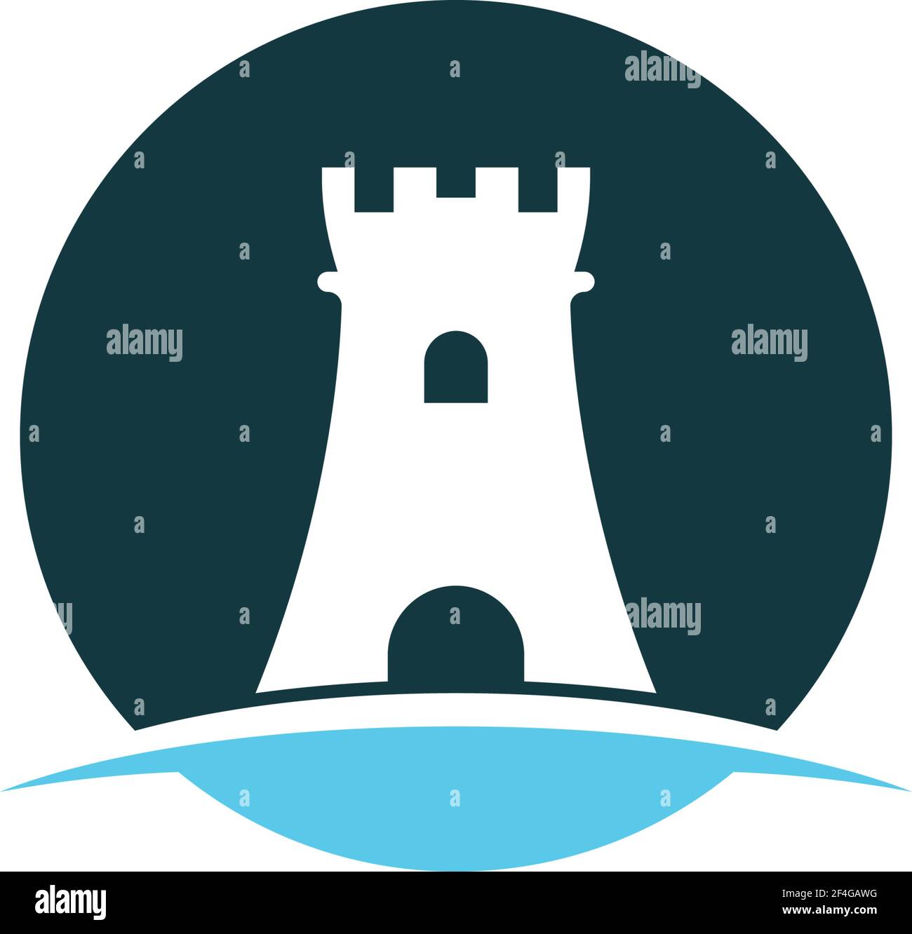 Castle logo template vector icon illustration design Stock Vector