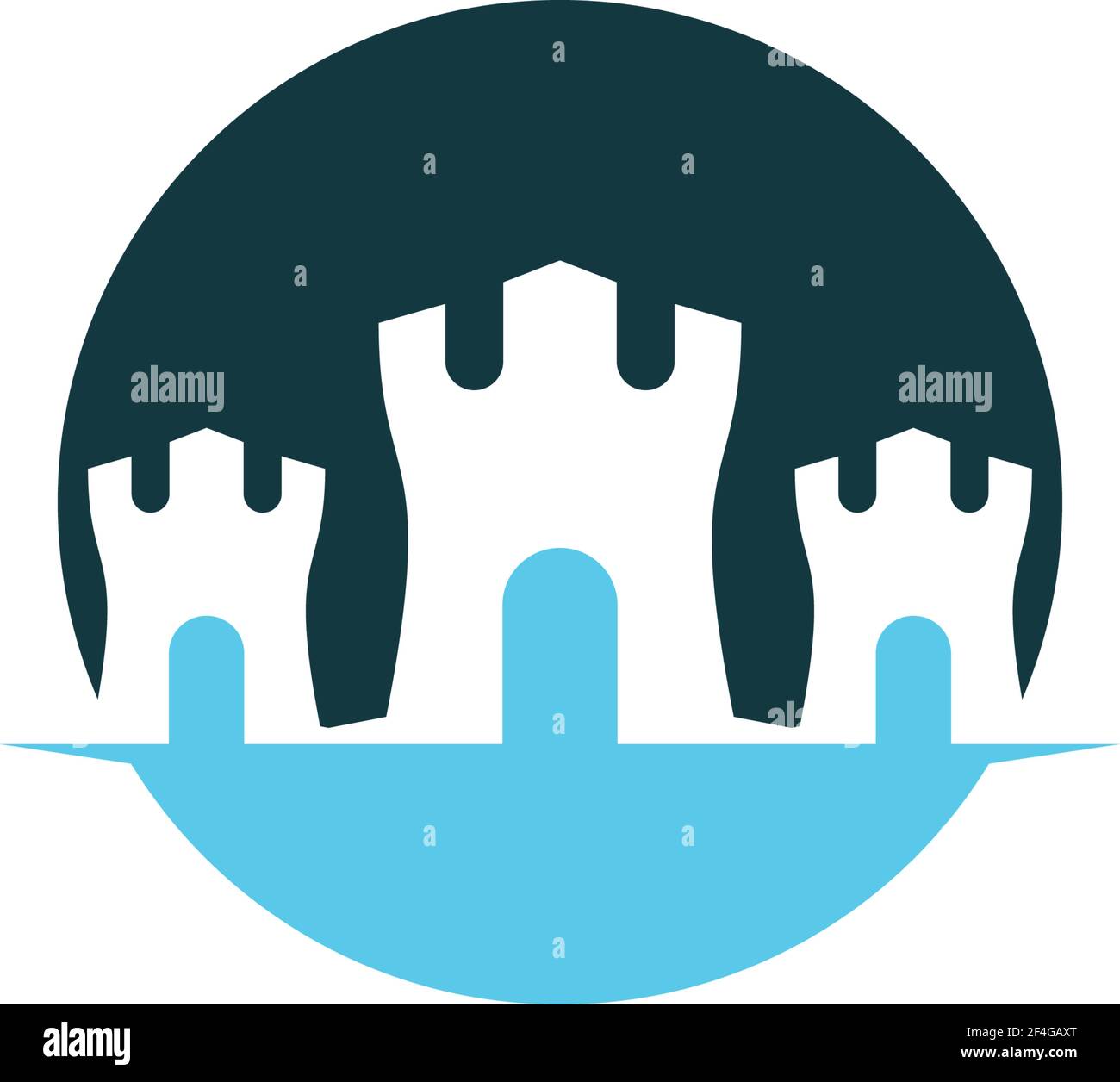 Castle logo template vector icon illustration design Stock Vector