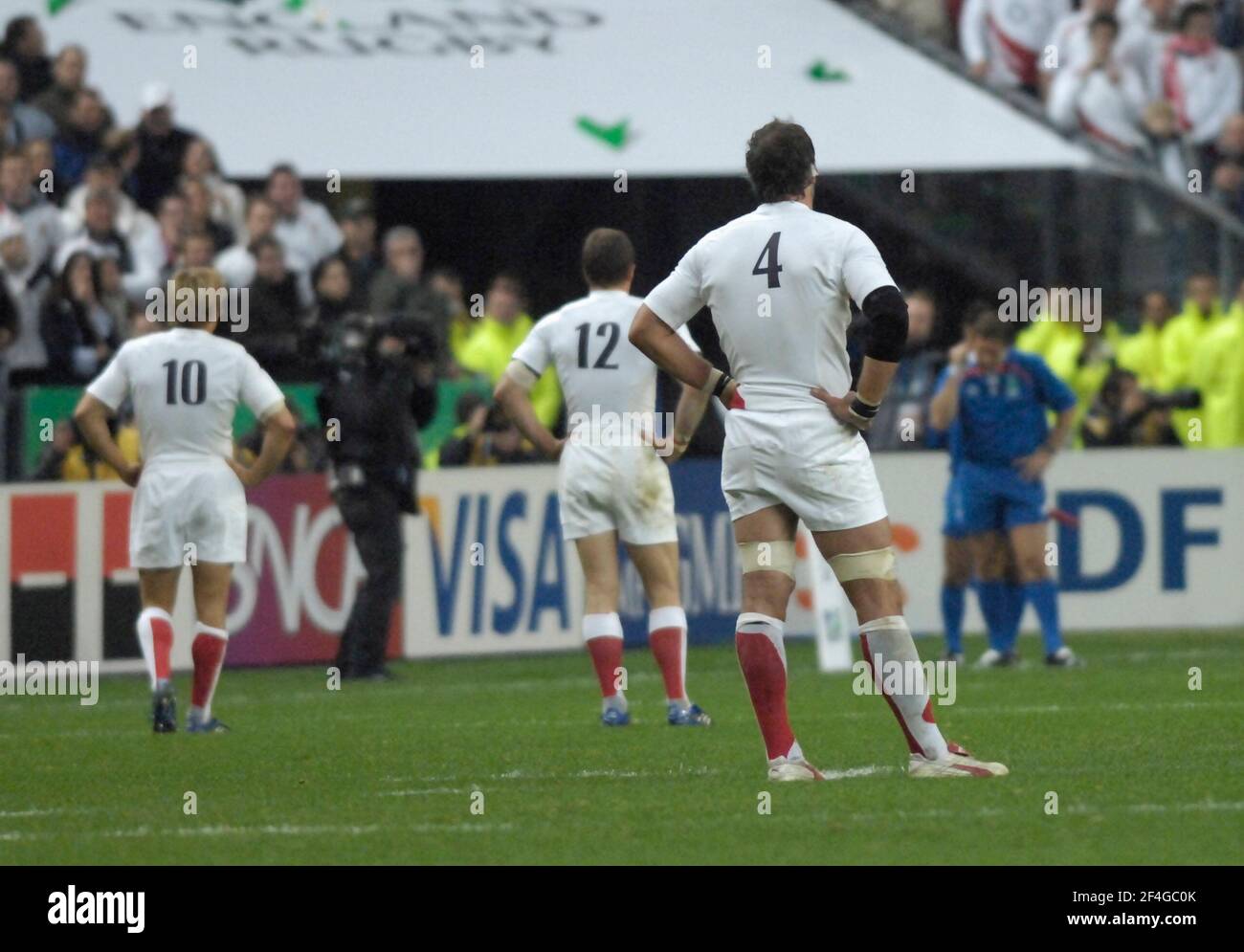 RUGBY WORLD CUP FINAL ENGLAND V SOUTH AFRICA IN THE STADE DE FRANCE PARIS. 20/10/2007. WAITING FOR THE TRY. PICTURE DAVID ASHDOWN Stock Photo