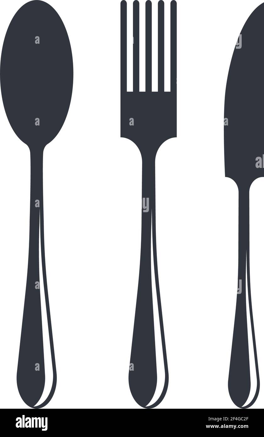 Spoon and fork vector icon illustration design Stock Vector Image & Art ...