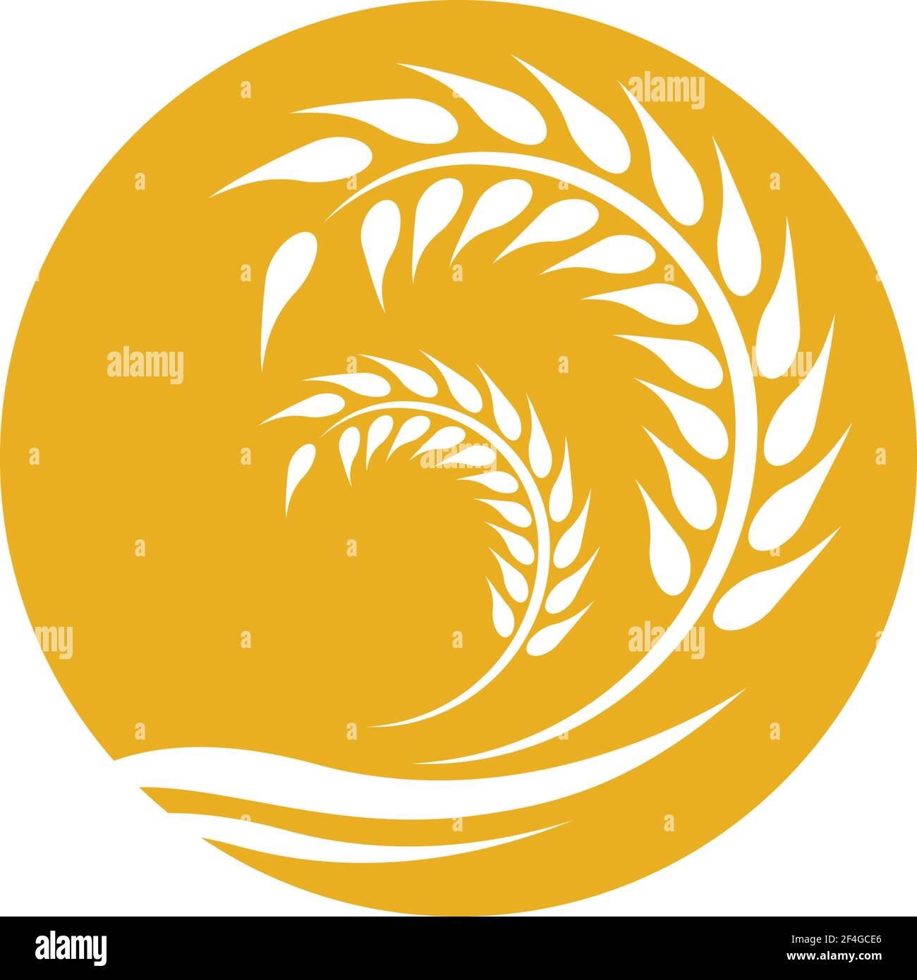 Wheat logo template vector icon illustration Stock Vector