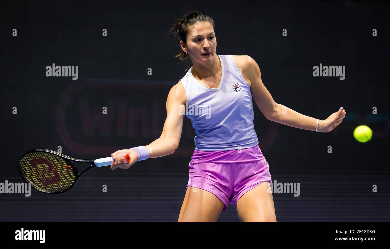 Margarita Gasparyan of Russia during the semi-finals of the 2021 St  Petersburg Ladies Trophy, WTA 500 tennis tournament on March 20, 2021 at  the Sibur Arena in St Petersburg, Russia - Photo