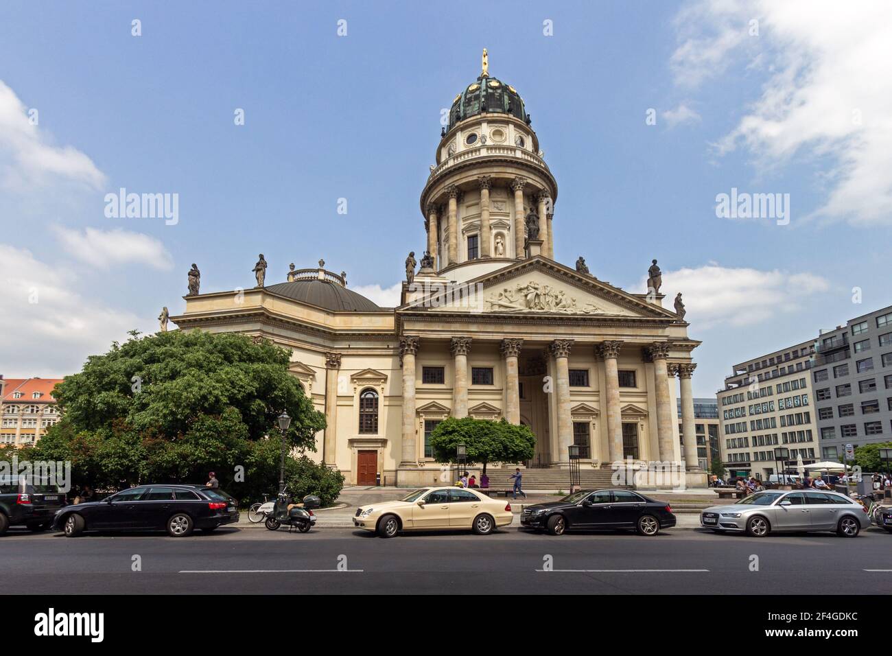 BERLIN - MAY 23, 2014: The New Church (Deutscher Dom or German Cathedral) in Berlin, Germany Stock Photo