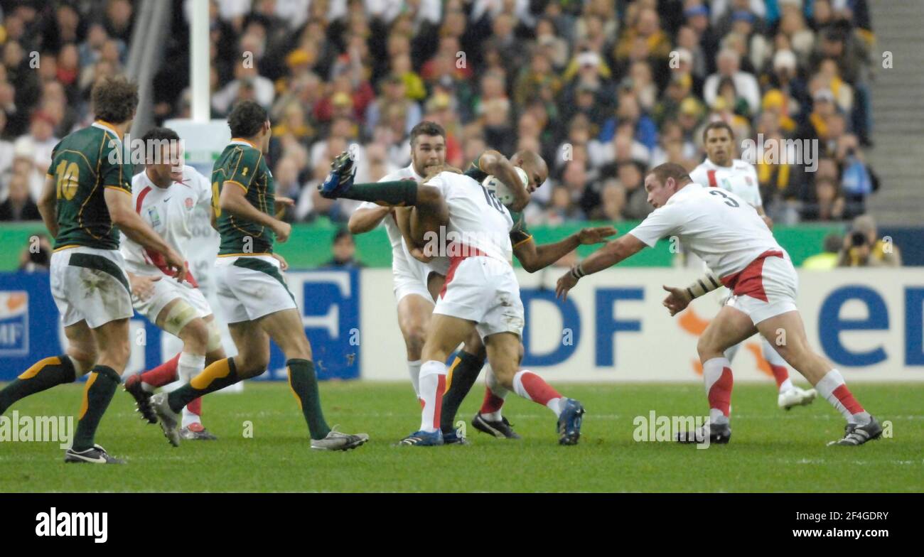 RUGBY WORLD CUP FINAL ENGLAND V SOUTH AFRICA IN THE STADE DE FRANCE PARIS. 20/10/2007. PICTURE DAVID ASHDOWN Stock Photo