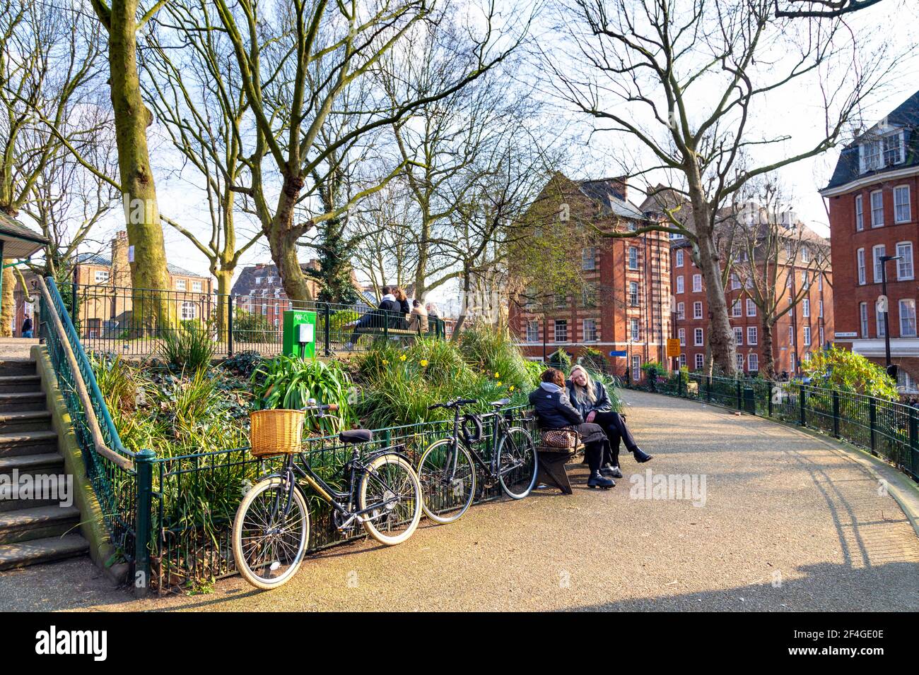 Arnold Circus at the Boundary Estate, London's first council estate, Shoreditch, London, UK