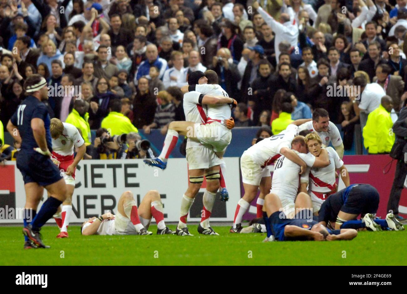 WORLD CUP RUGBY. SEMI-FINAL FRANCE V ENGLAND AT THE STADE DE FRANCE PARIS.  13/10/2007. ENGLAND WIN. PICTURE DAVID ASHDOWN Stock Photo