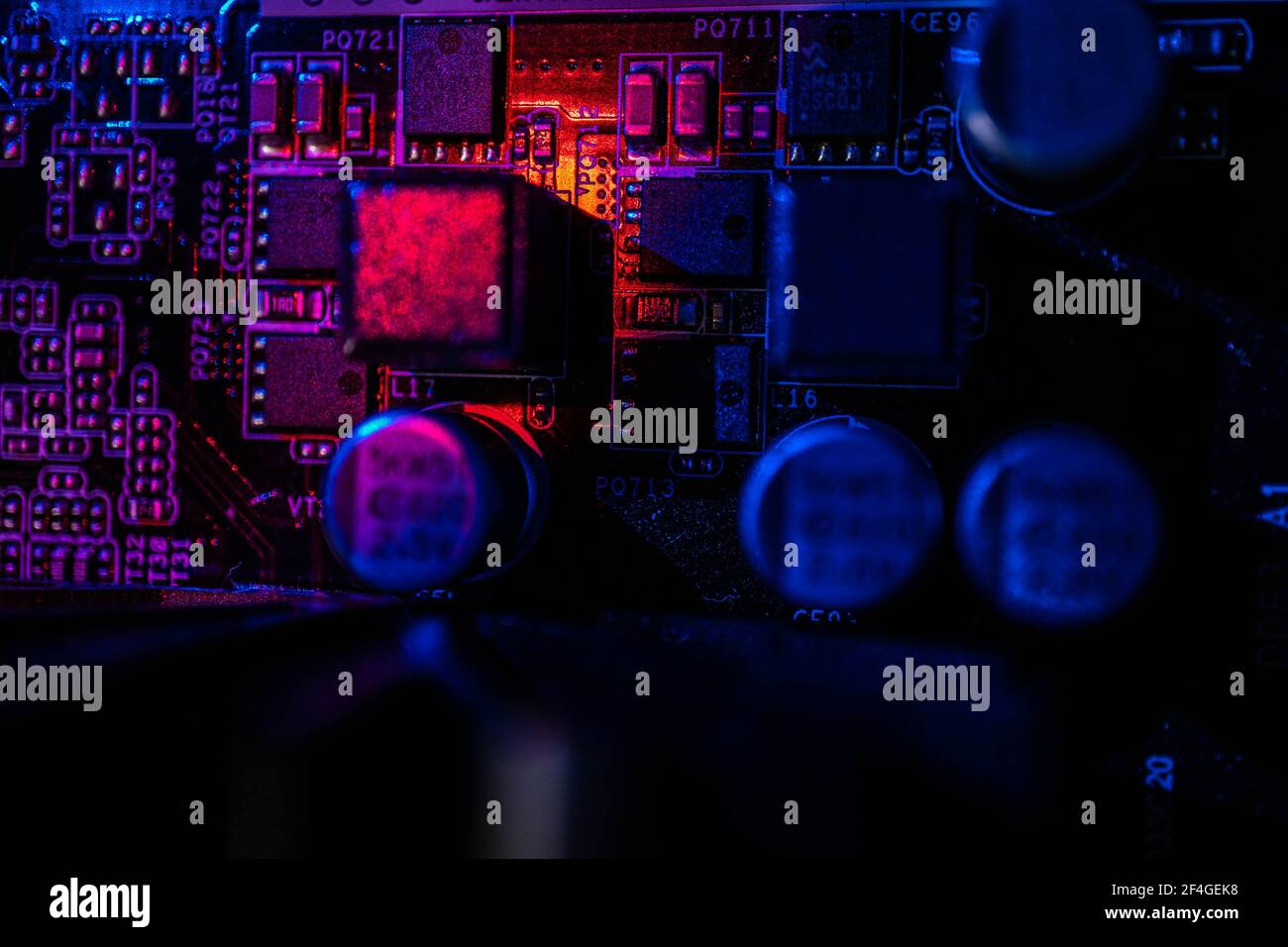 Computer motherboard. Motherboard digital chip. Technology background Stock Photo