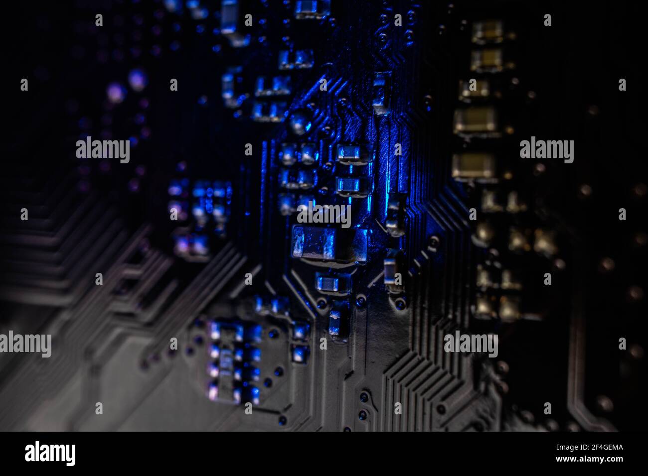 Computer motherboard. Motherboard digital chip. Technology background Stock Photo