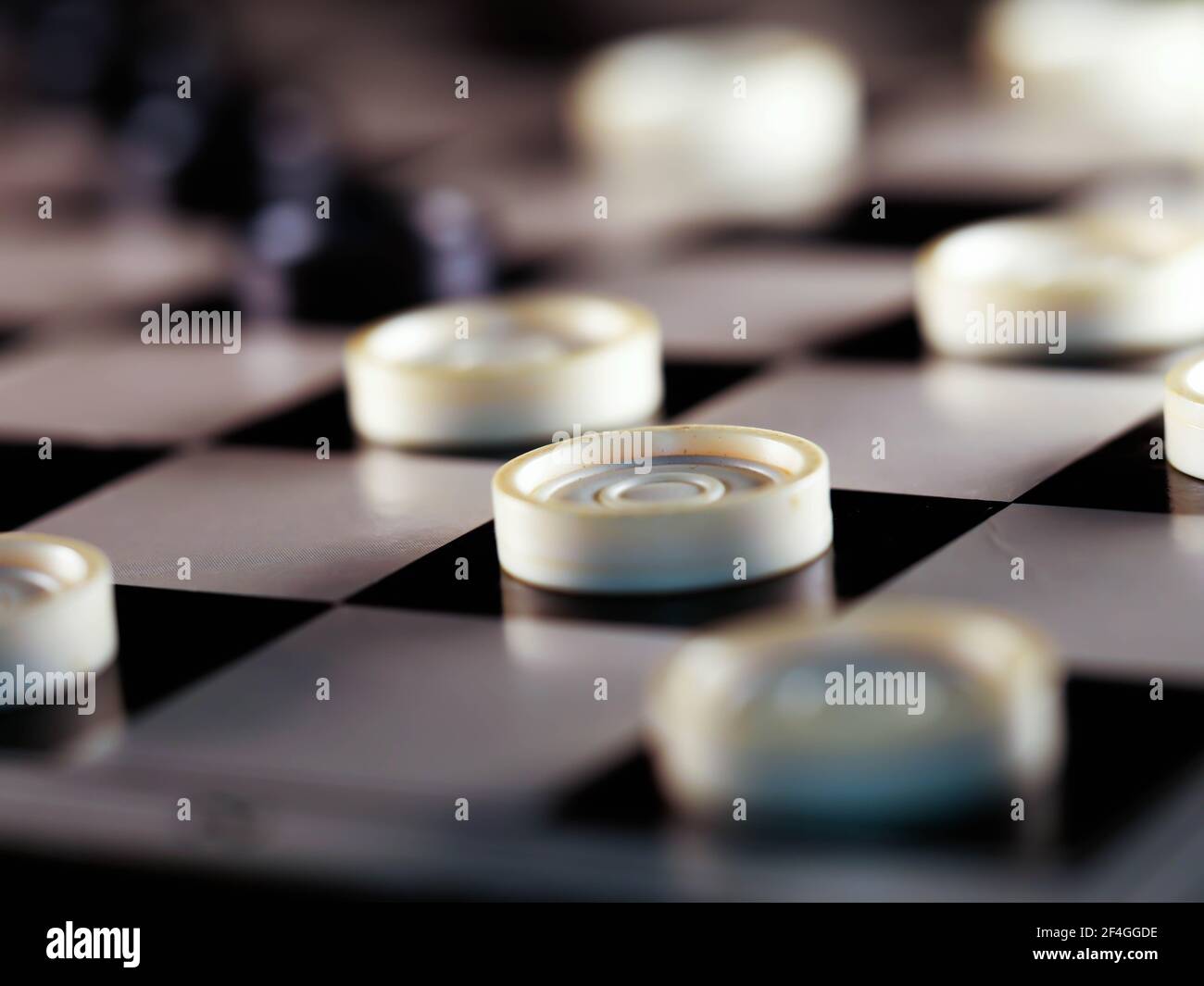 checkerboard with checkers. game concept.board game.hobby.checkers on