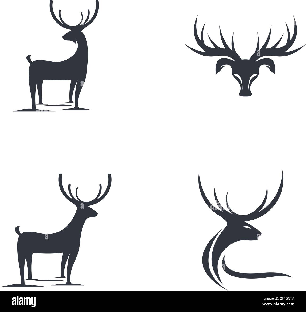 Deer logo template illustraation design Stock Vector Image &amp; Art - Alamy