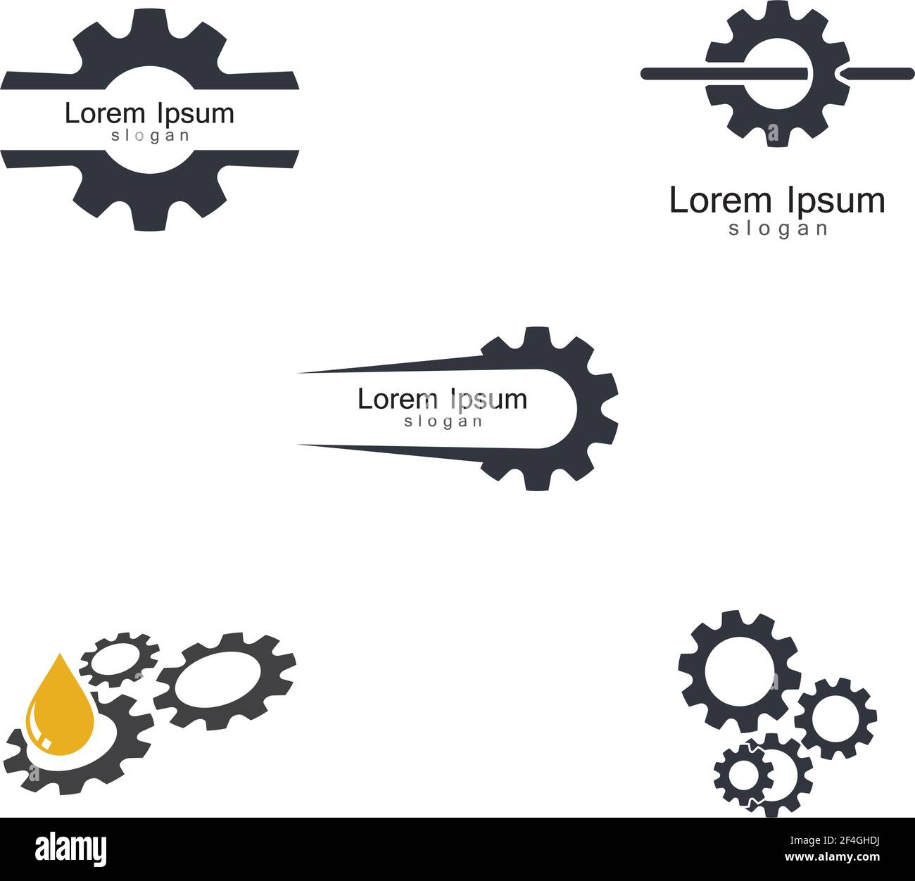Gear logo template vector icon illustration Stock Vector