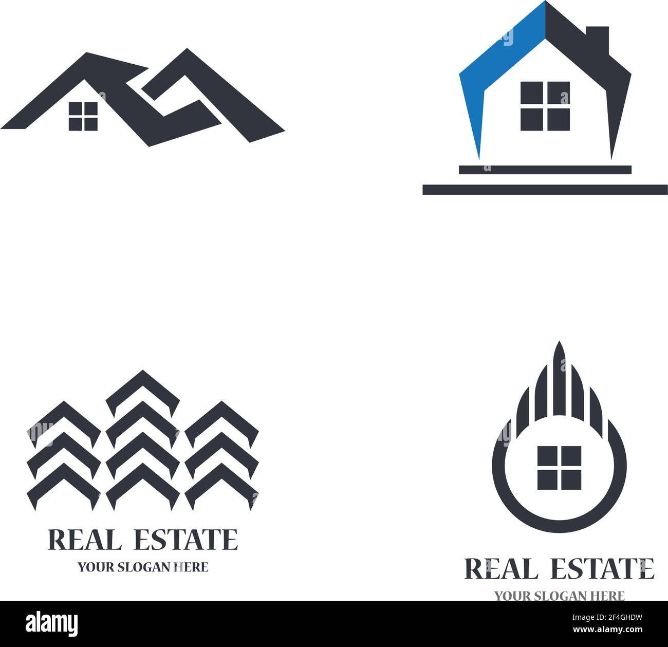 Real estate logo template vector icon illustratrion Stock Vector Image ...