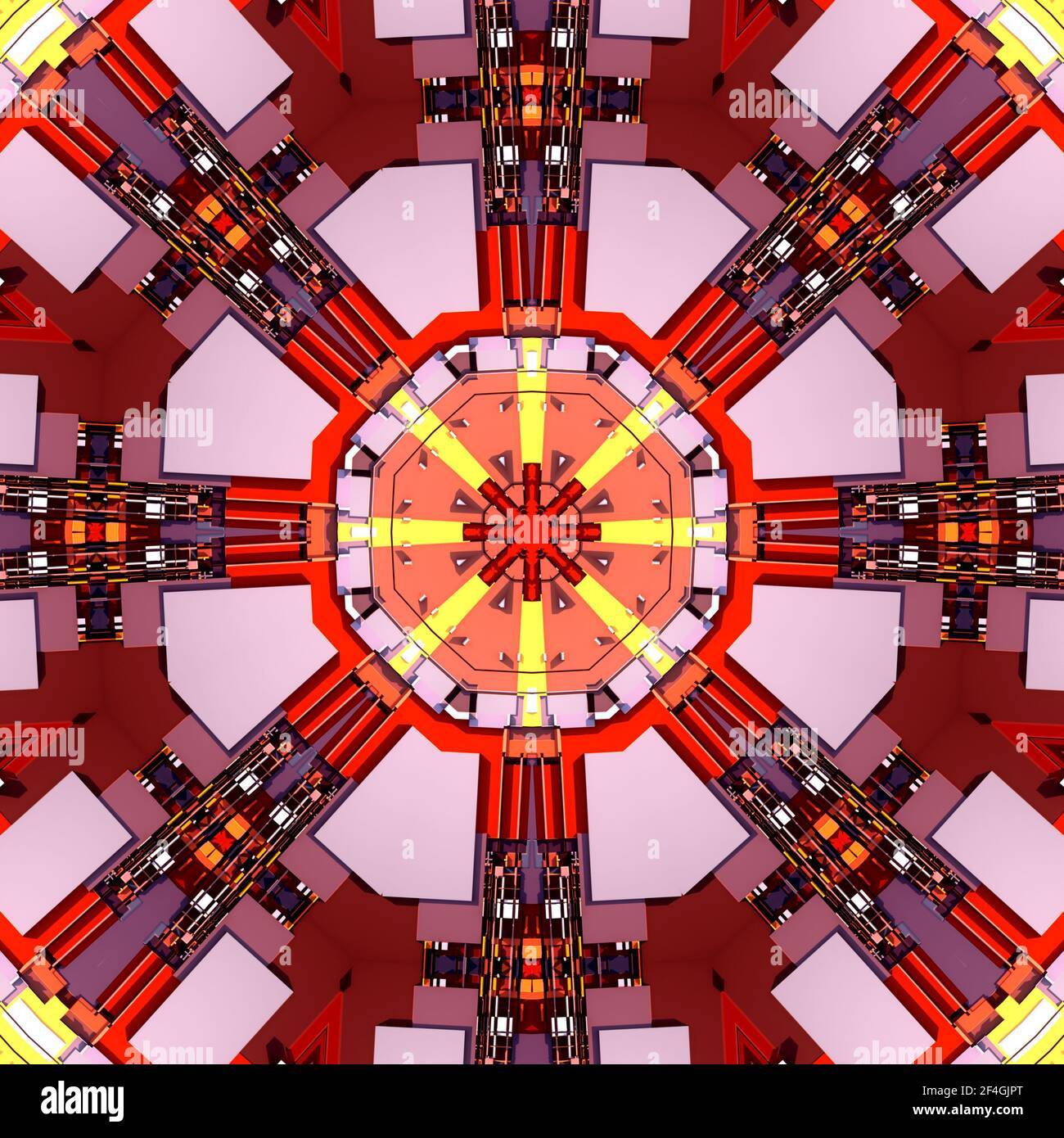 Repeating background of colored patterns Stock Photo