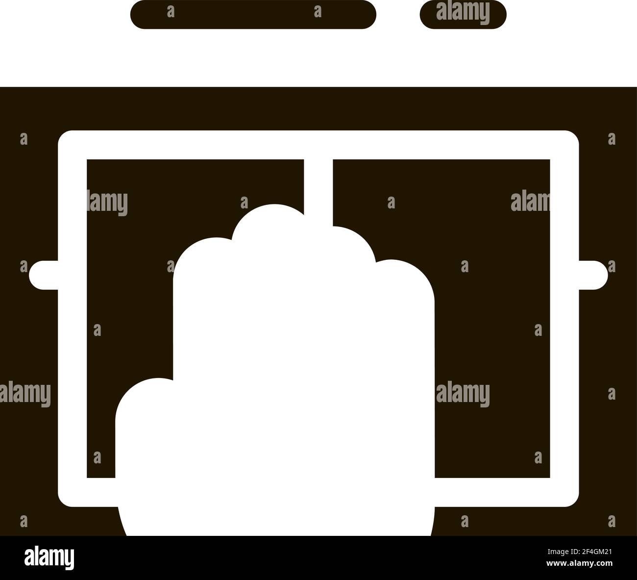 Hand Scanning Icon Vector Glyph Illustration Stock Vector Image & Art ...