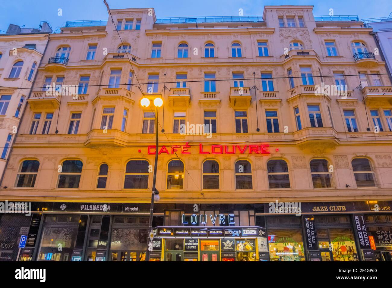 Cafe Louvre, Narodni Trida, Nove mesto, Prague, Czech Republic Stock Photo Alamy