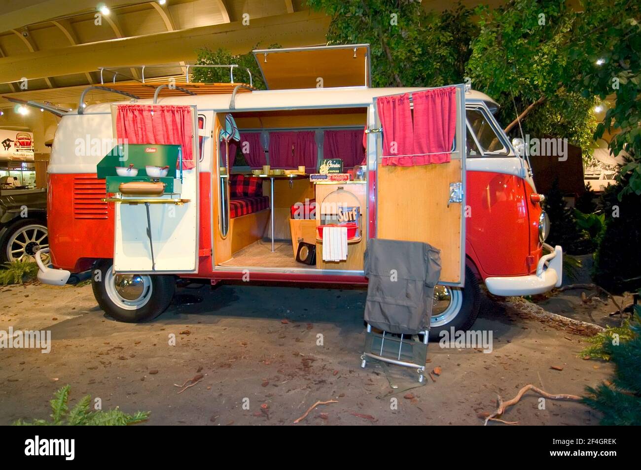 Vintage Volkswagen camper at the Henry Ford Museum at Greenfield