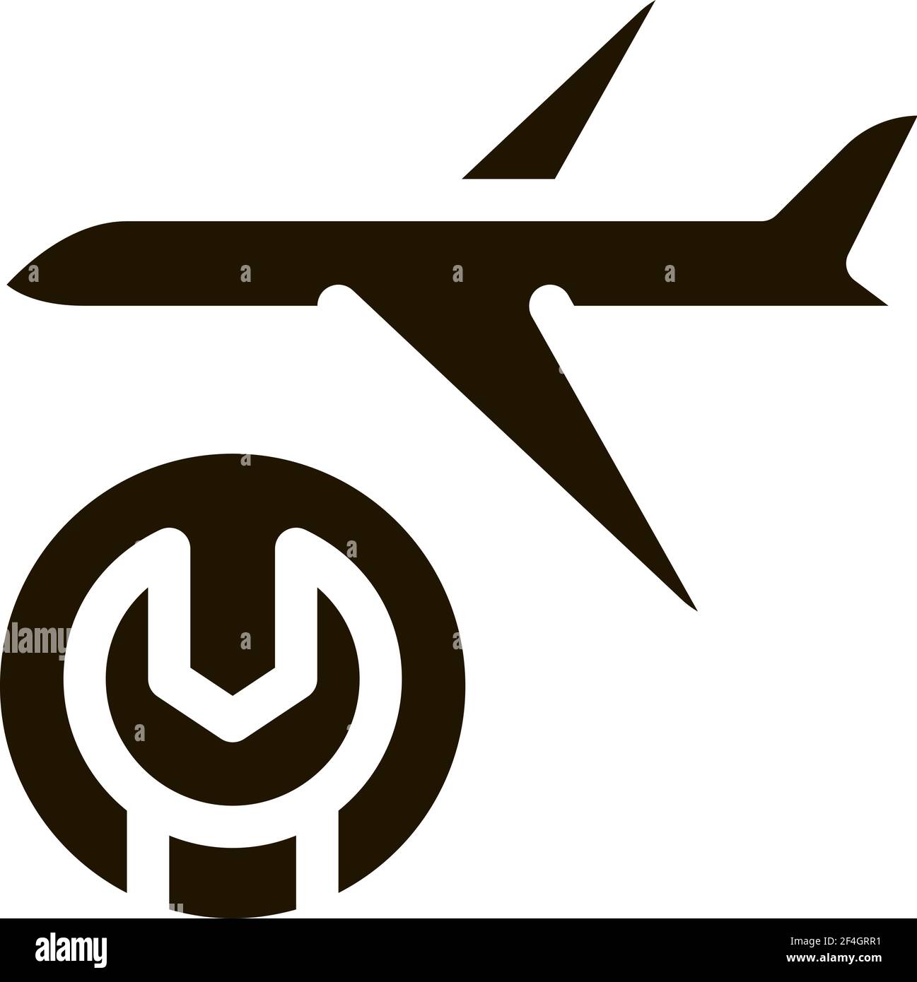 Aircraft Wrench Icon Vector Glyph Illustration Stock Vector Image & Art