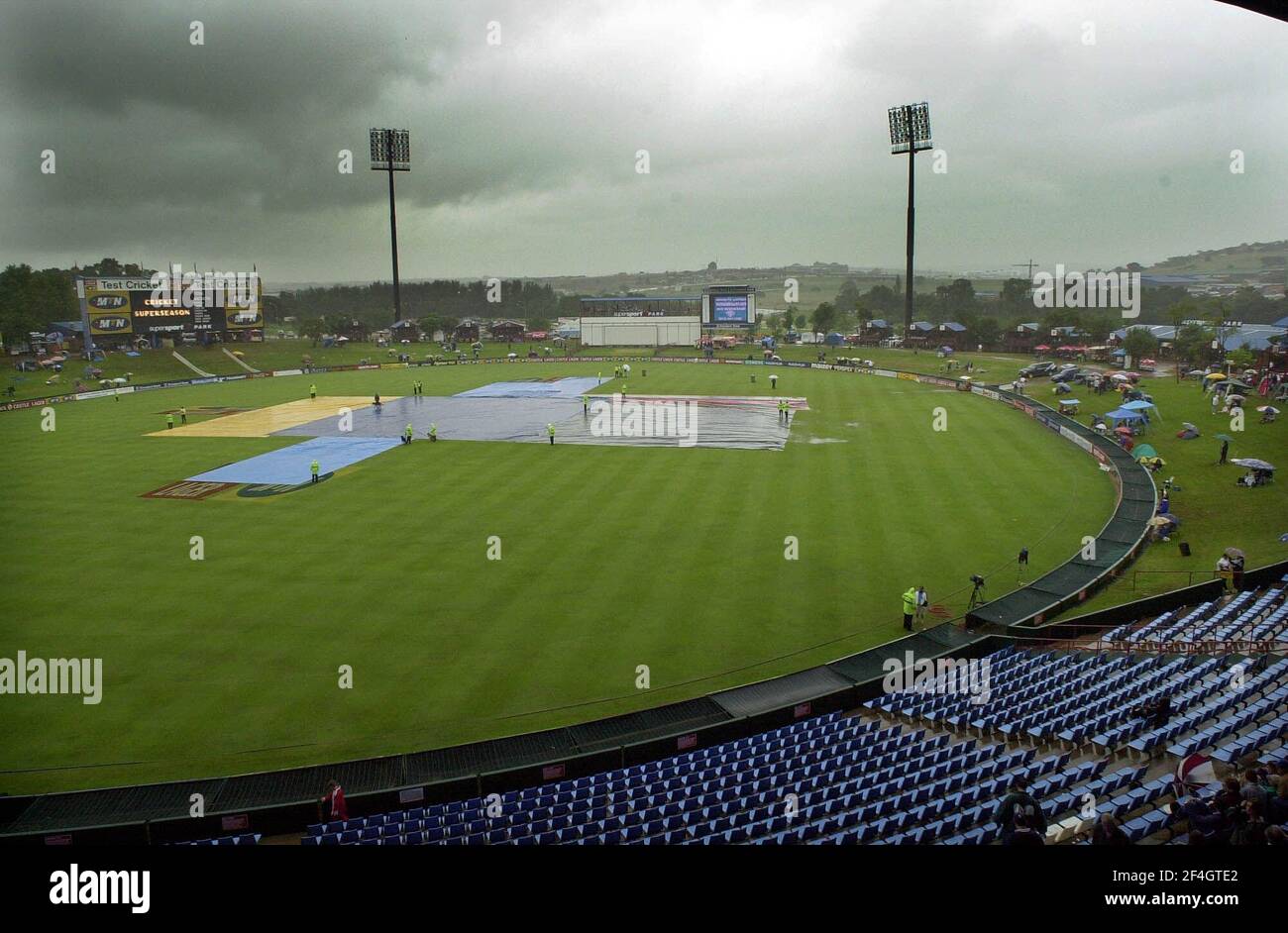South Africa v England cricket Day rained off Jan 2000 general view ...