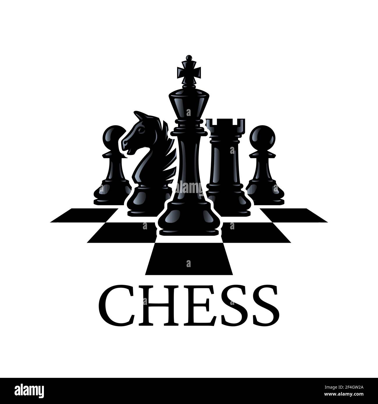 Chess Game 3d Illustration Italian Opening Stock Illustration