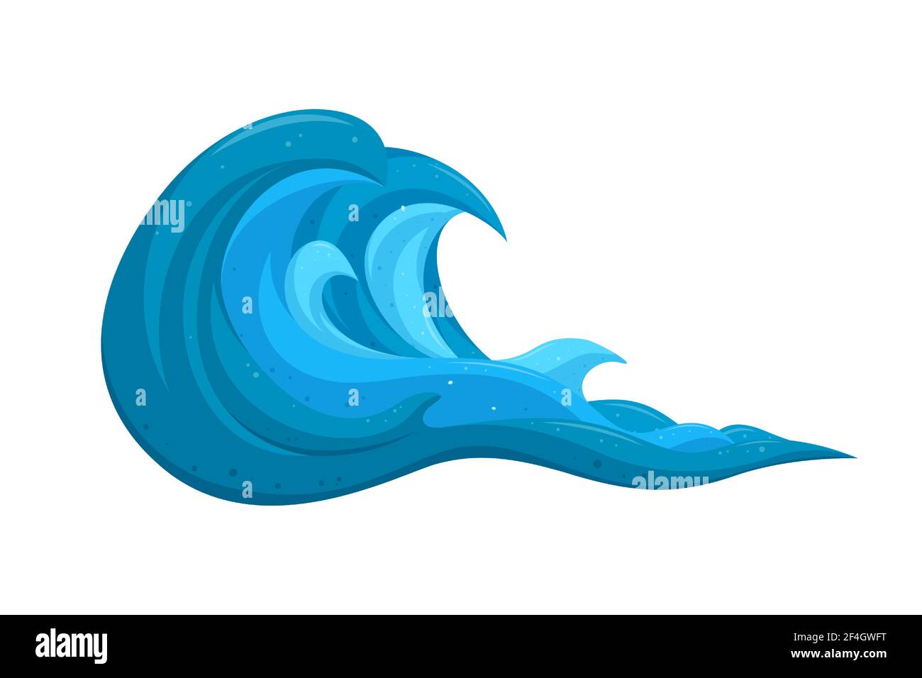 Tsunami waves. Seawater wave motion causing flood. Cartoon vector  illustration isolated on white background Stock Vector Image & Art - Alamy