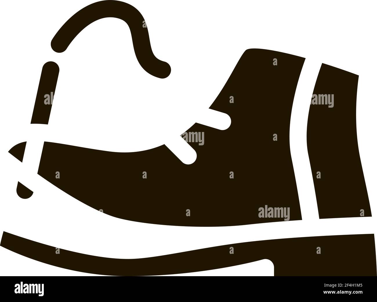 Torn Shoe Thread Icon Vector Glyph Illustration Stock Vector Image ...