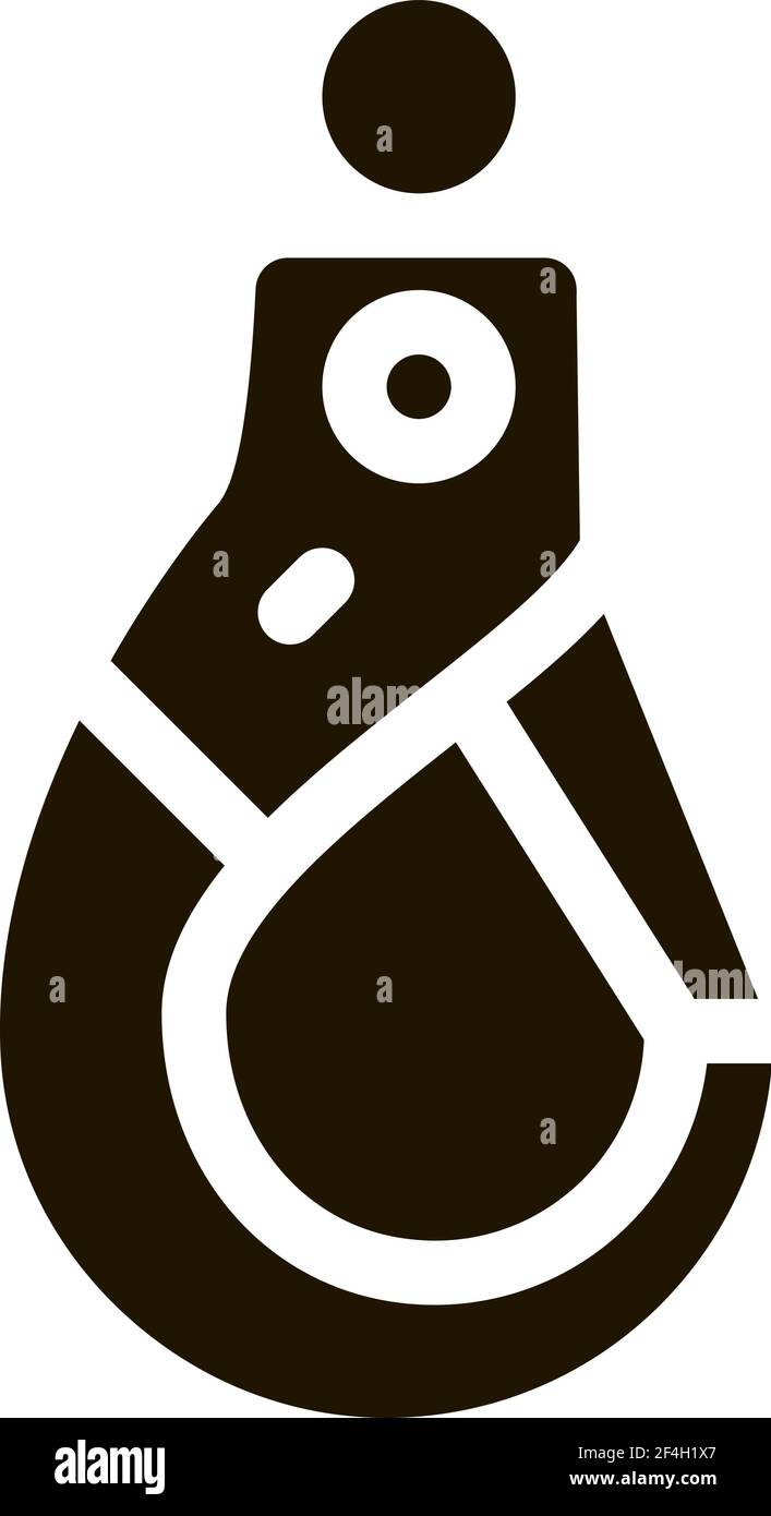 Crane Hook Tool Icon Vector Glyph Illustration Stock Vector Image & Art ...