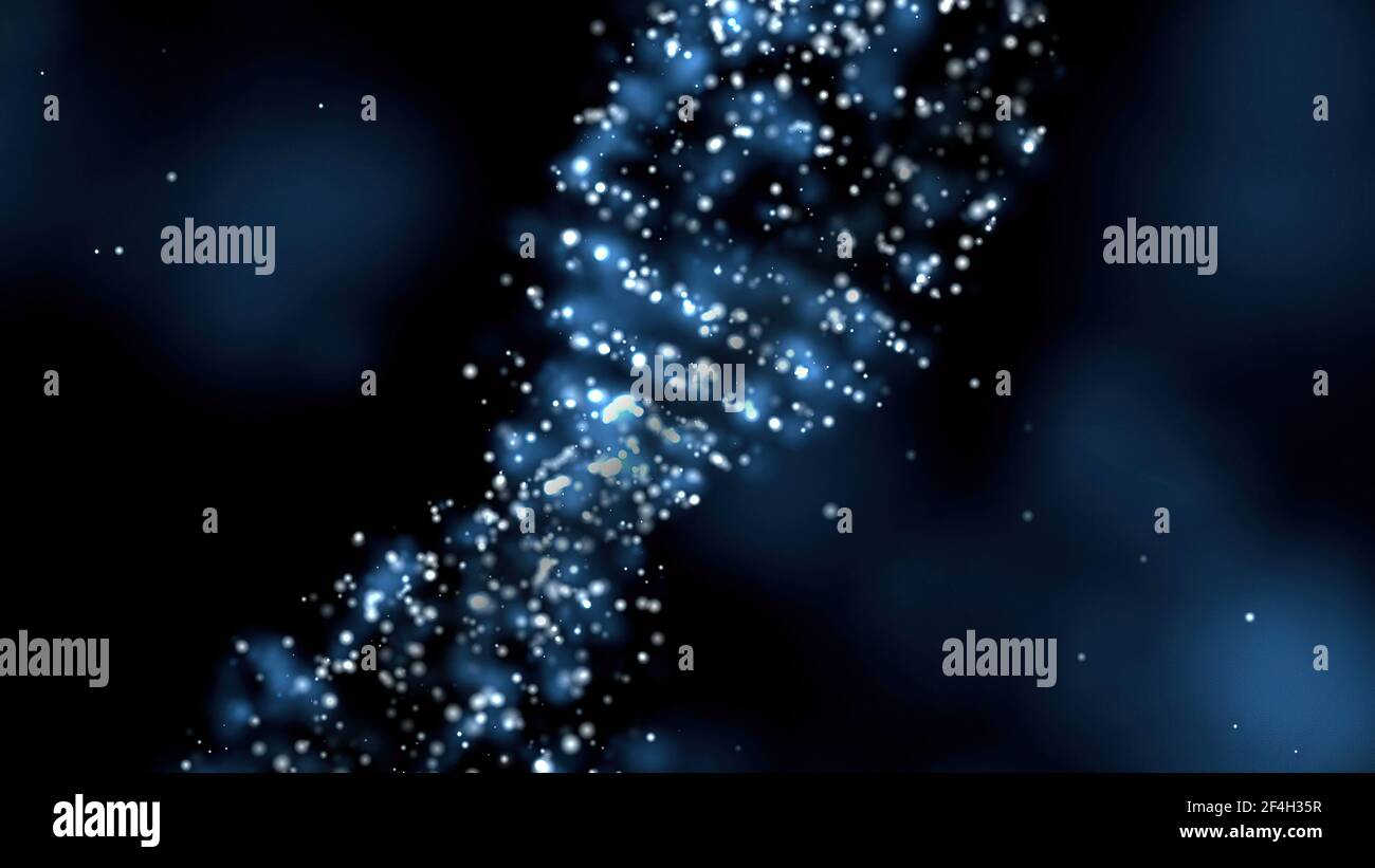 Blue Dust Particles over black Stock Photo - Alamy