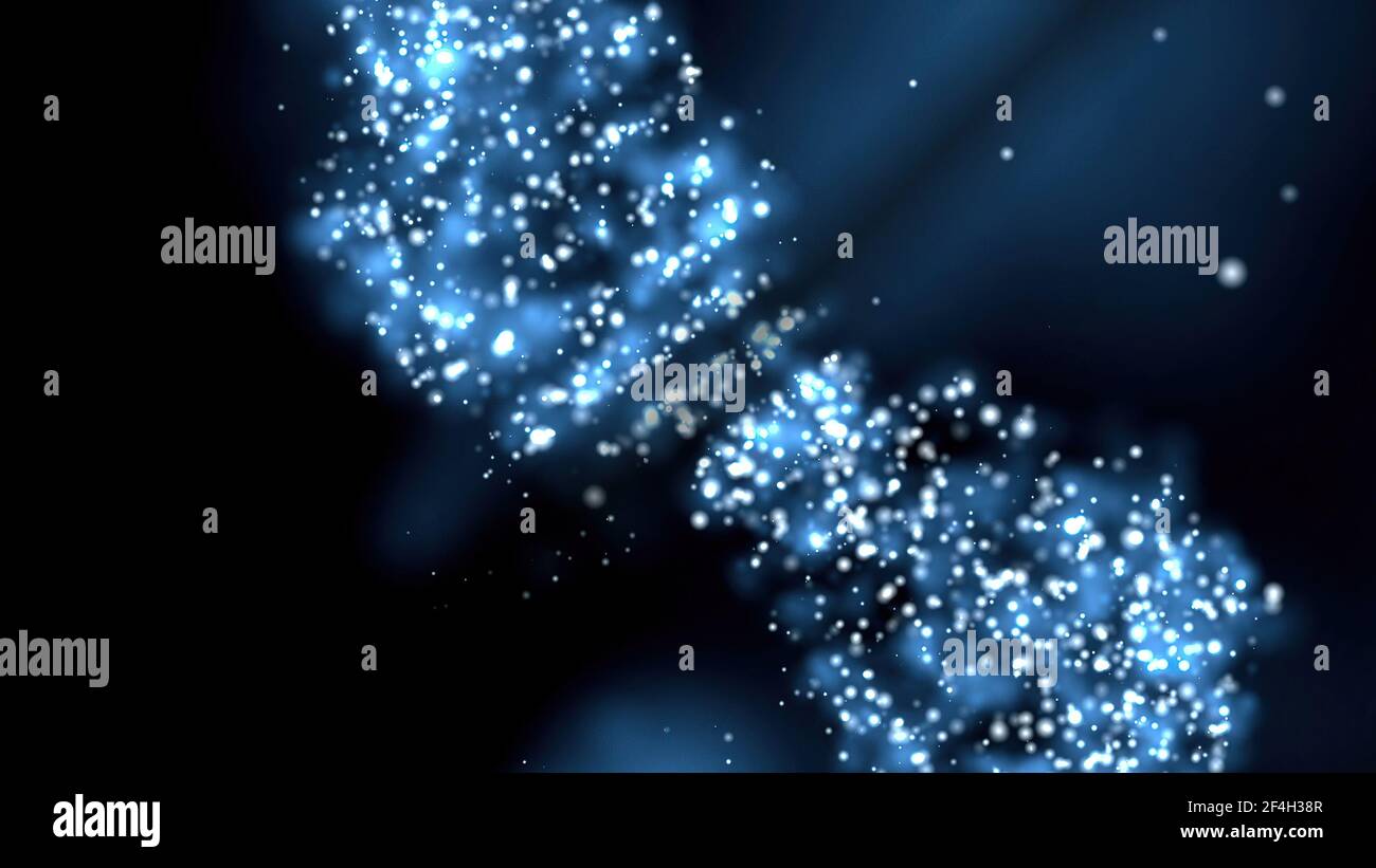 Blue Dust Particles over black Stock Photo - Alamy
