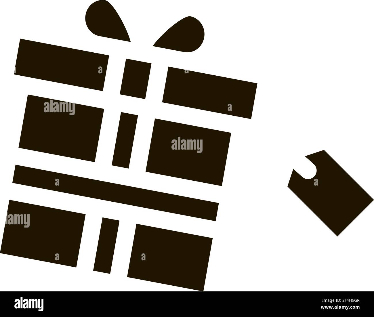 Gist Box Label Icon Vector Glyph Illustration Stock Vector