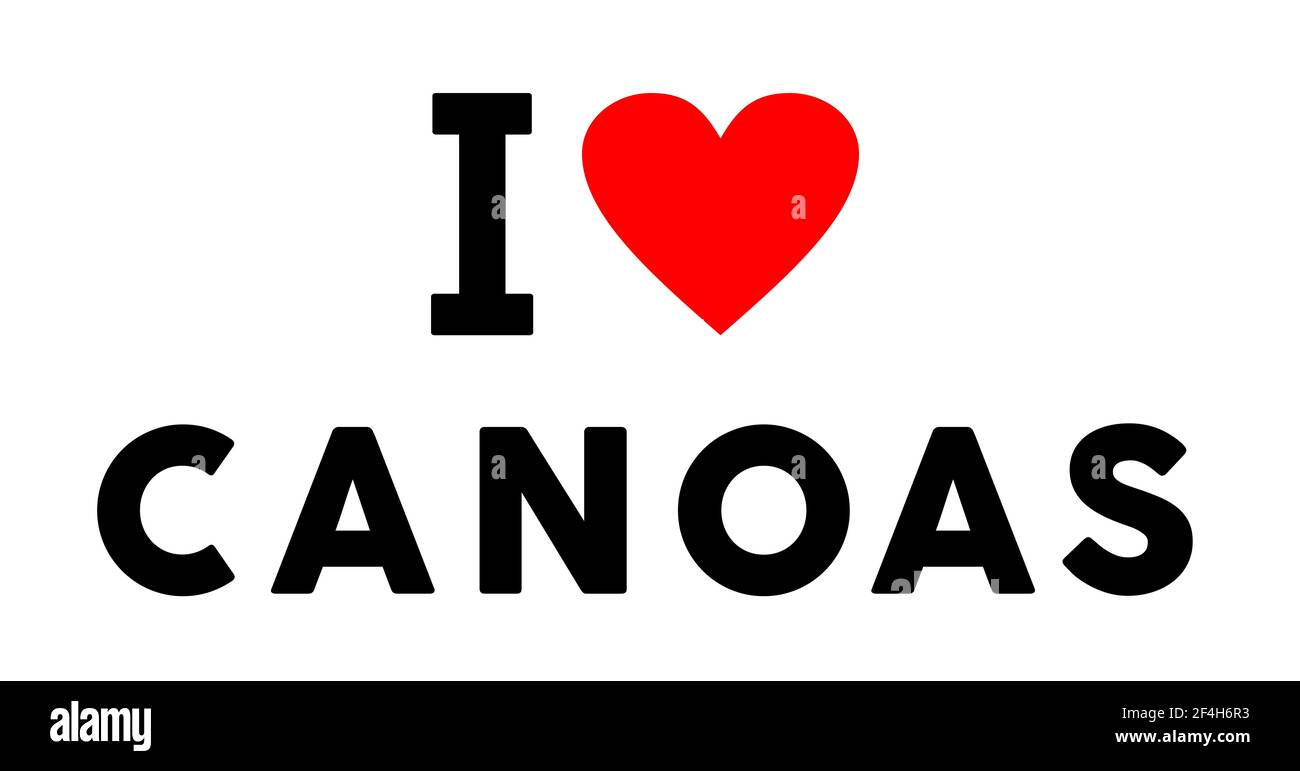 I love Canoas city like heart travel tourism symbol Stock Photo